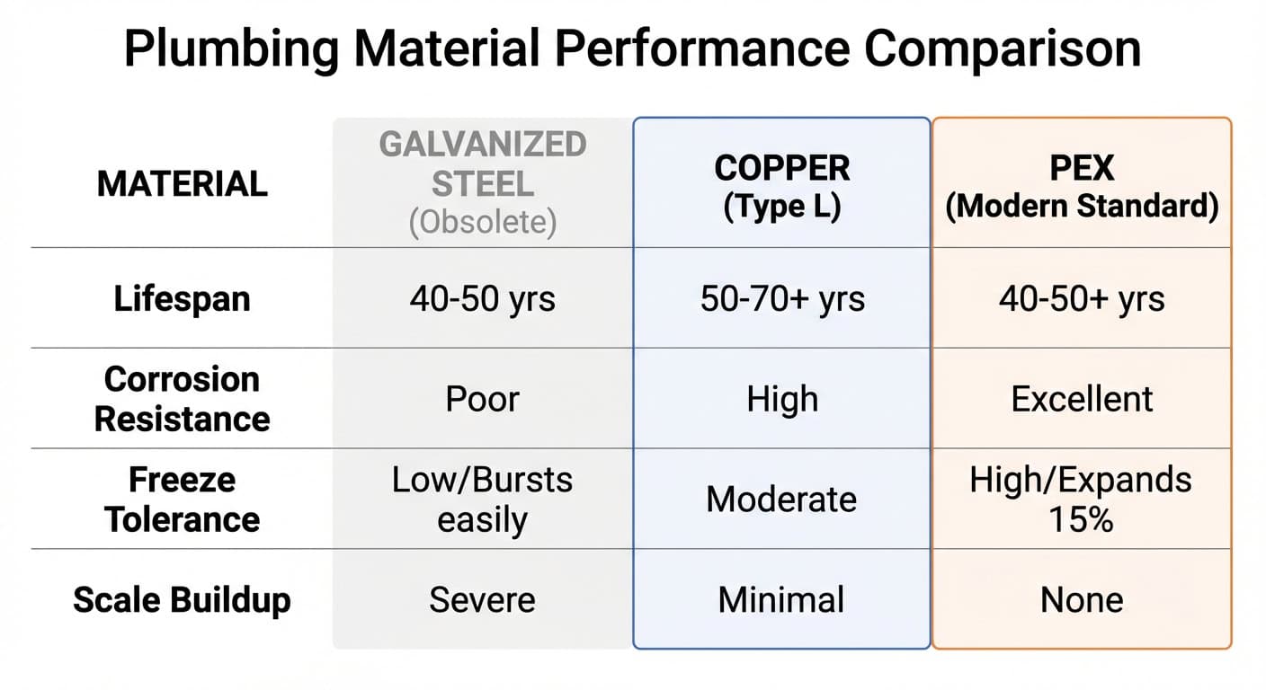 Plumbing Material Performance Comparison