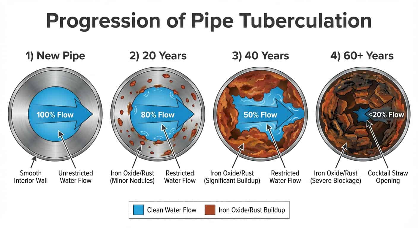 Progression of Pipe Tuberculation