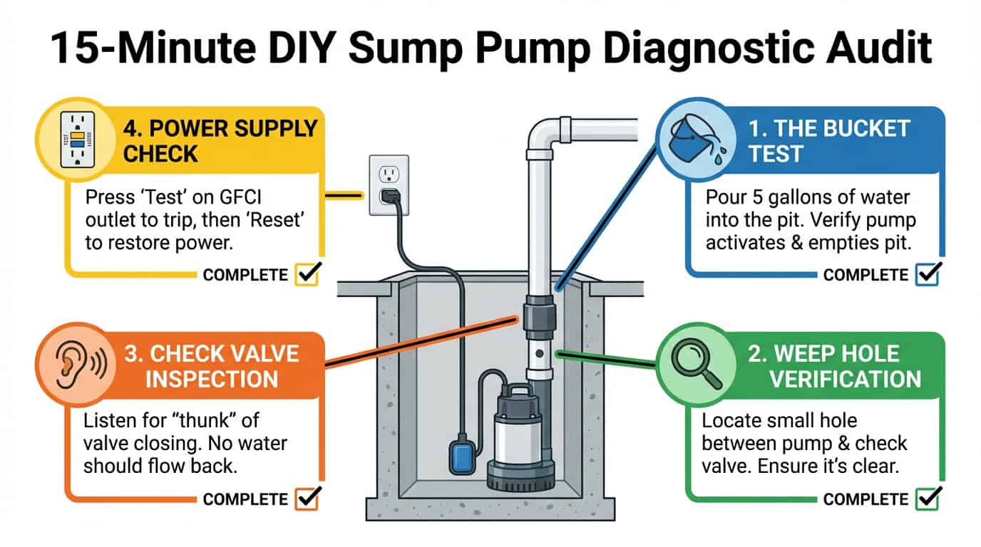 15-Minute DIY Sump Pump Diagnostic Audit