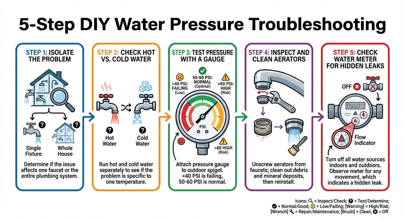 5-Step DIY Water Pressure Troubleshooting