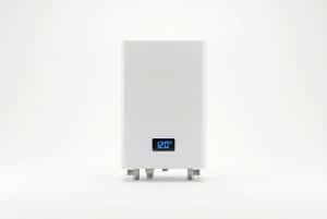 Modern tankless water heater unit