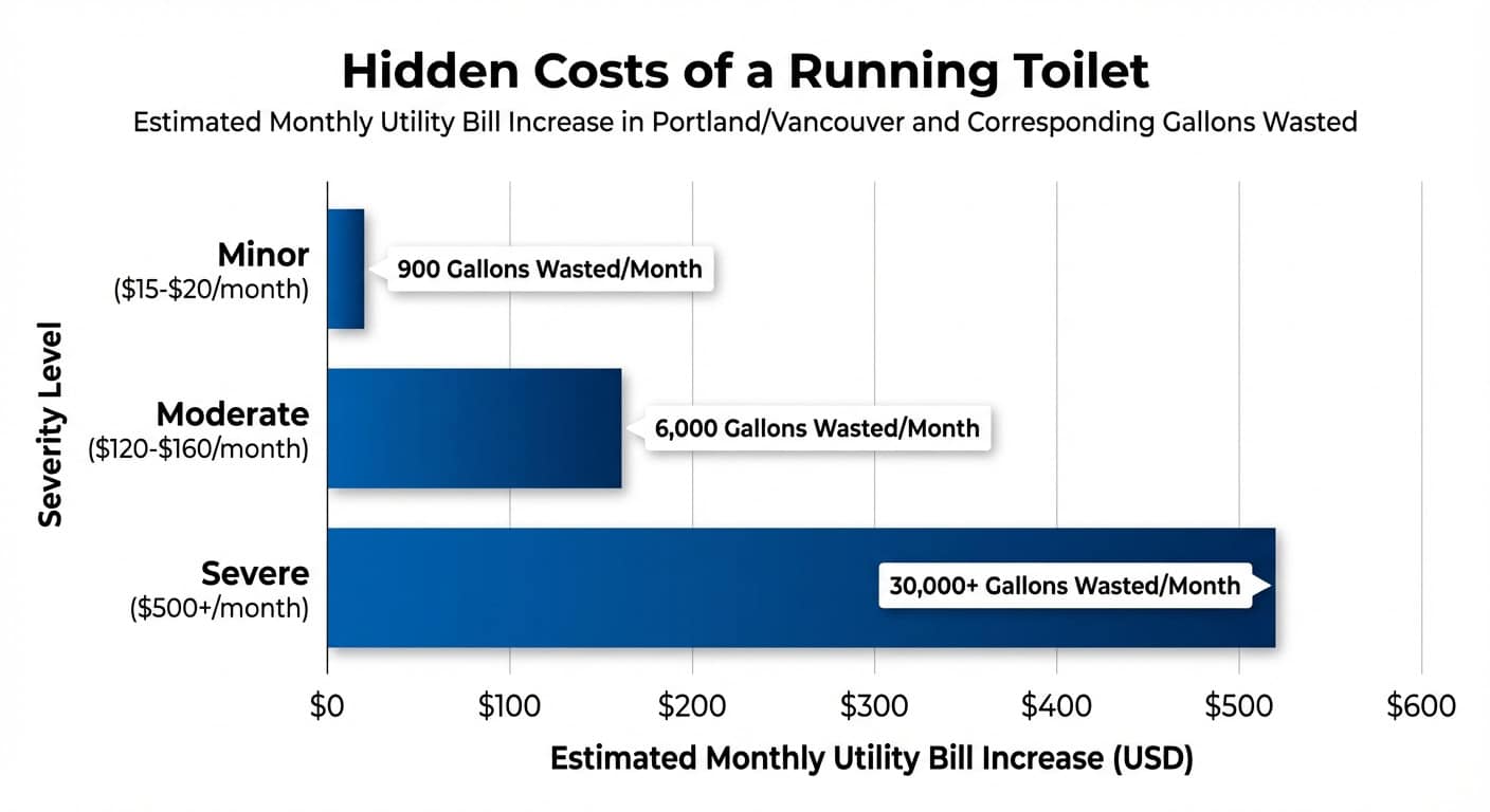 Hidden Costs of a Running Toilet