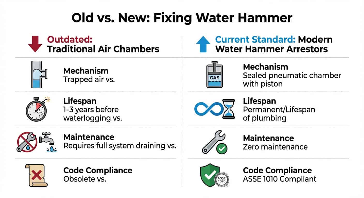 Old vs. New: Fixing Water Hammer