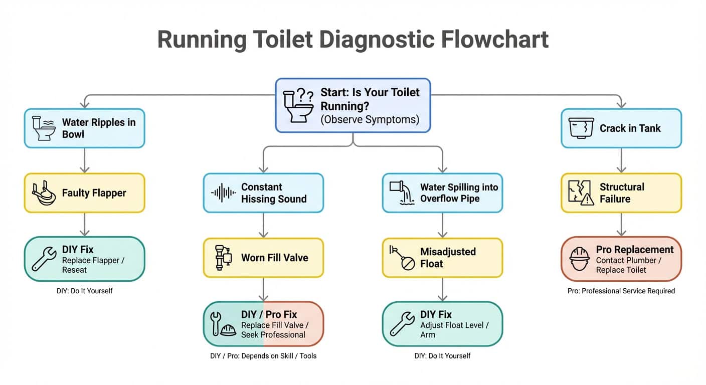 Running Toilet Diagnostic Flowchart