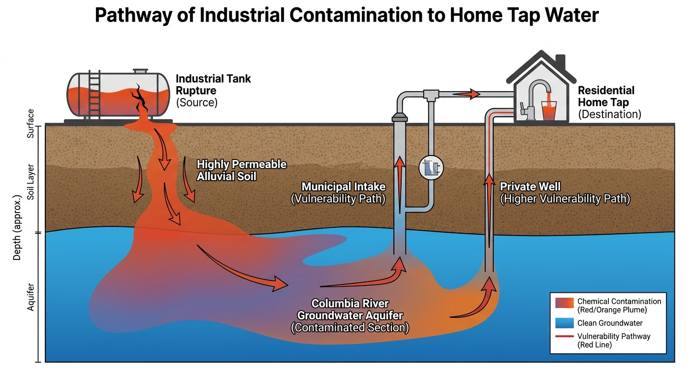 Pathway of Industrial Contamination to Home Tap Water